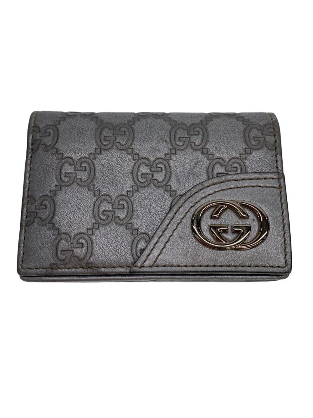 Gucci Card Case Wallet Silver